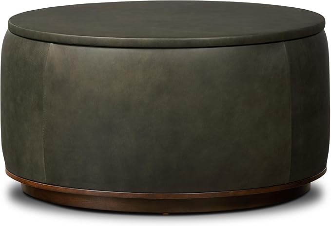 POLY & BARK Herve Storage Ottoman in Olivine Green - Image 12