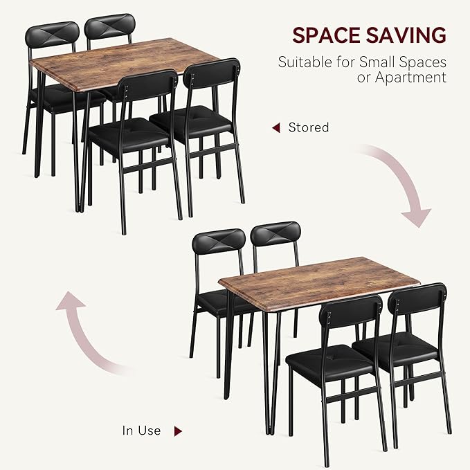 GarveeHome Dining Table Set for 4, Kitchen Table - Image 6