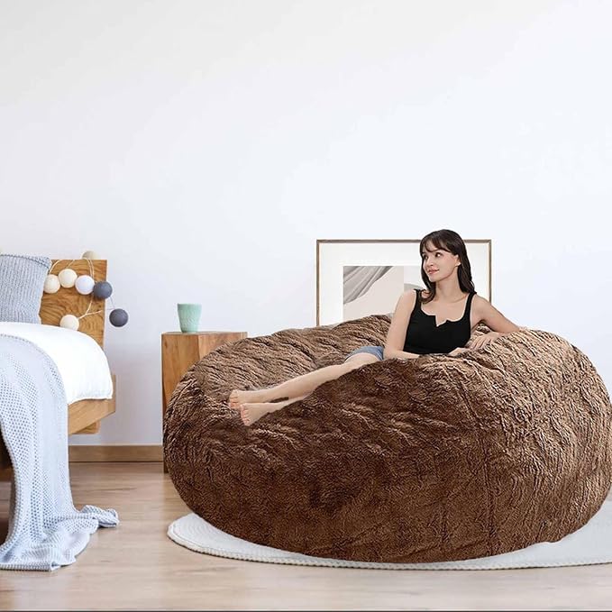 Bean Bag Chair for Adults Kids Without Filler Comfy Giant Round Lazy Sofa Chair - Image 3