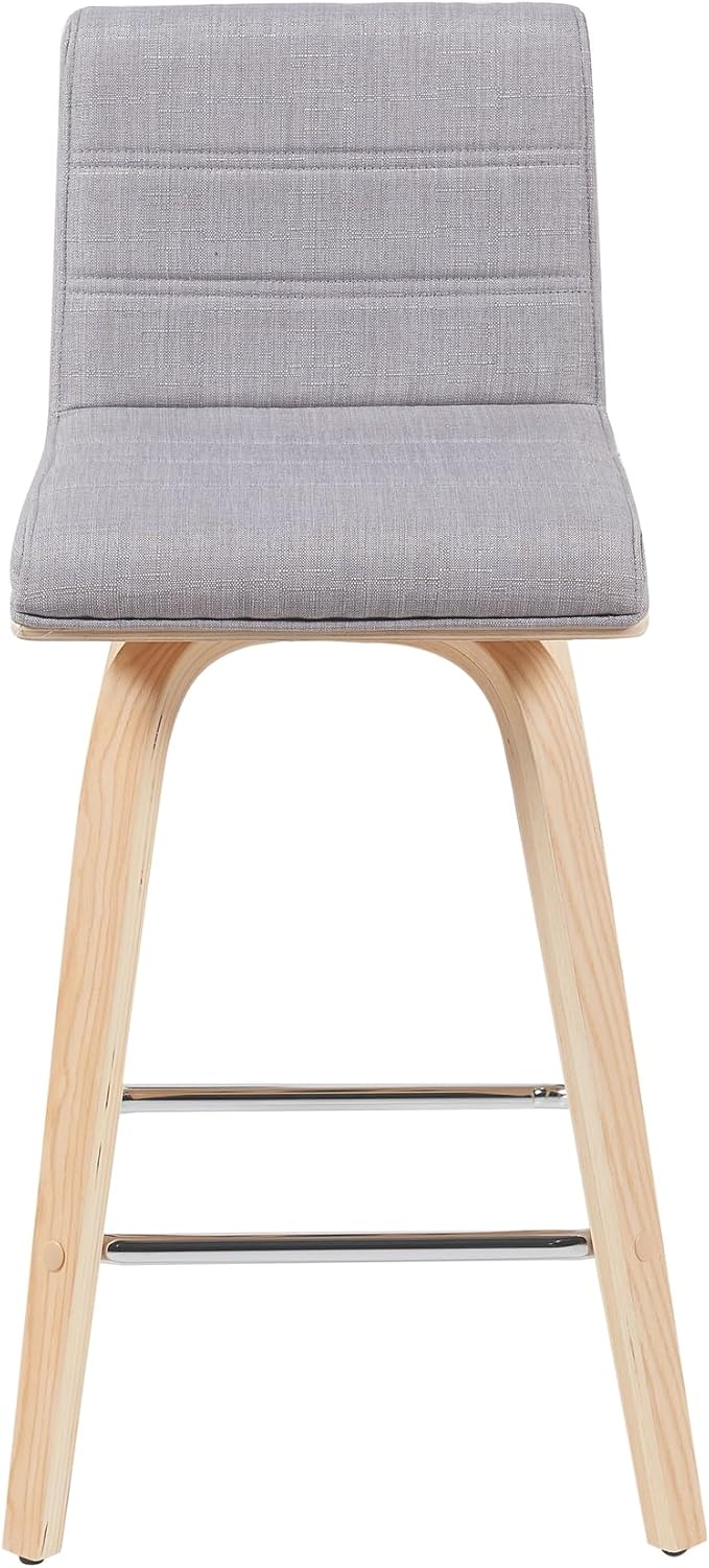 Armen Living Vienna Modern Swivel 26" Counter Height Barstool - Image 3