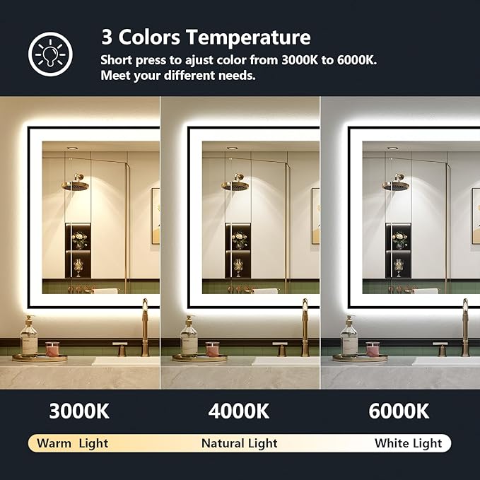 36x30 Inch LED Bathroom Mirror - Image 5