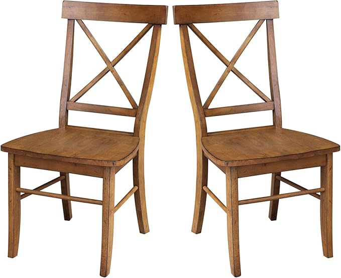 International Concepts Set of Two X-Back Dining Chair by InternationalConcepts