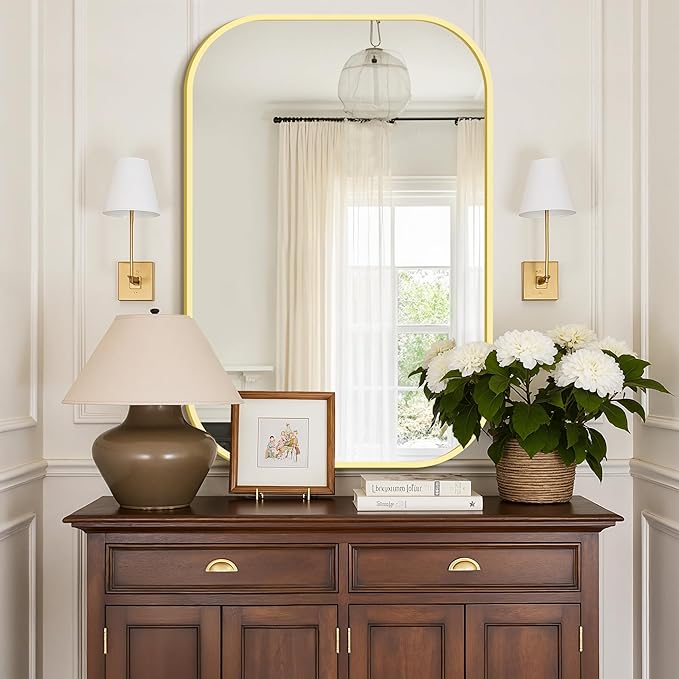 Bathroom Mirrors for Over Sink, 28x40 Gold Vanity Mirror for Bathroom Sink - Image 8
