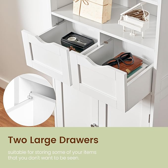 Iwell Tall Bathroom Cabinet, Storage Cabinet - Image 5