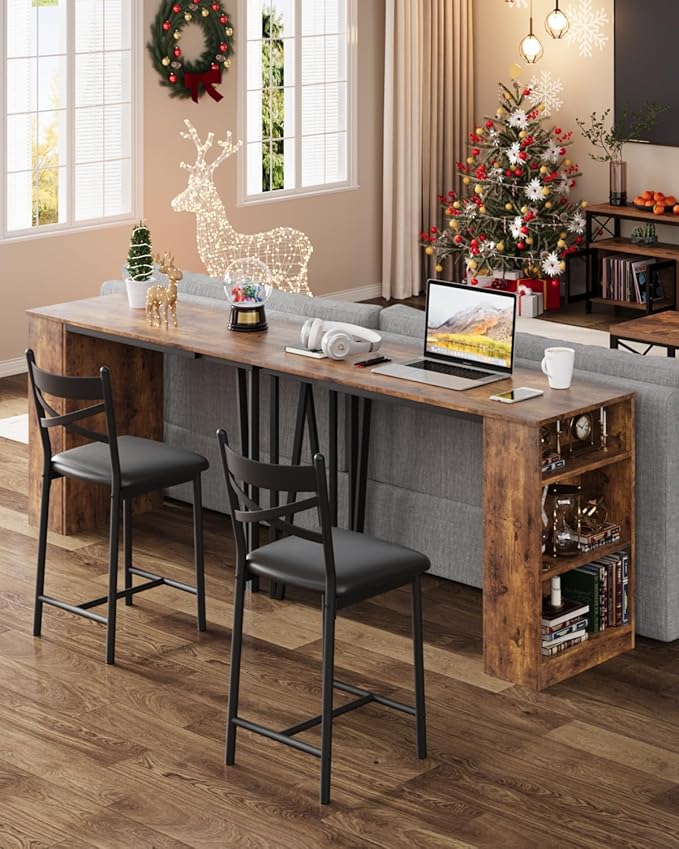 GAOMON 3 Piece Bar Table Set for 2, Bar Table and Chairs Set - Image 5