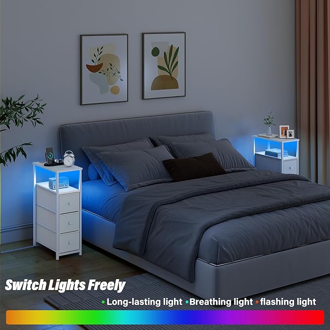 TUTOTAK Narrow LED Night Stand - Image 5