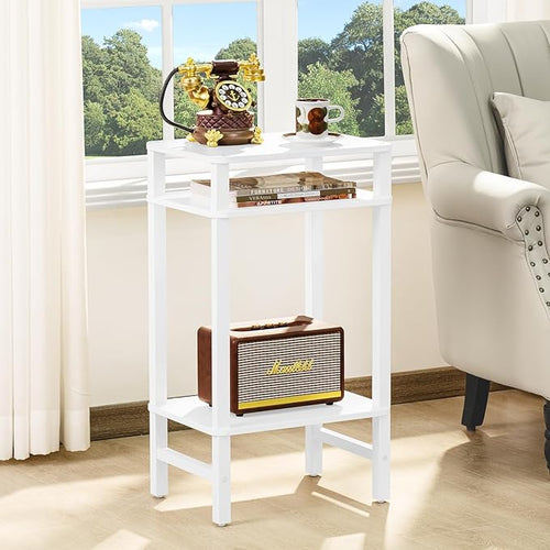 28in Tall Side Table 3-Tier Small Narrow End Table - Image 2