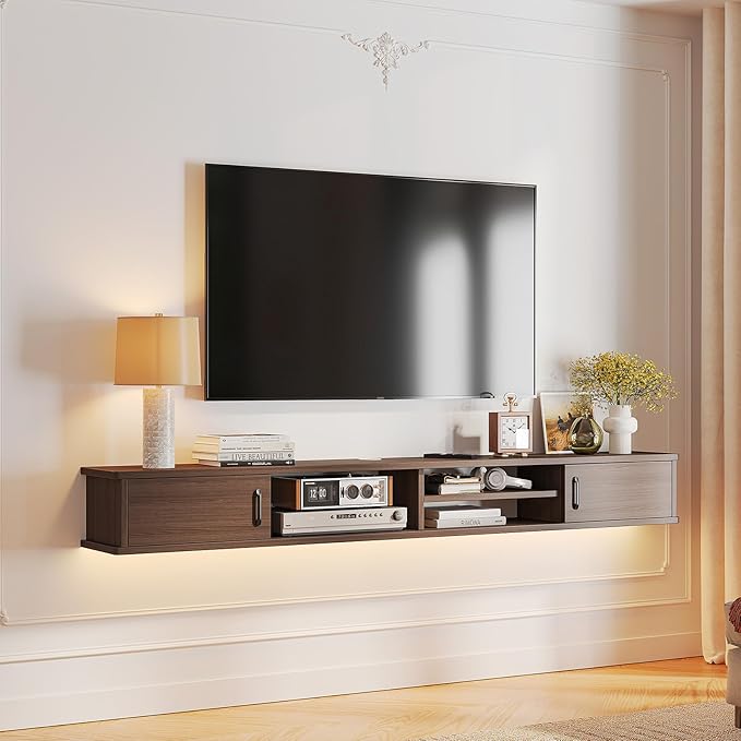 Floating TV Stand, Floating TV Shelf, Wall TV Cabinet, Floating Entertainment - Image 6