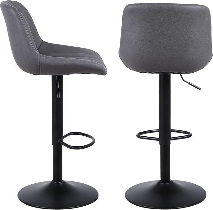 Bar Stools Set of 2, Swivel Counter Height Barstools - Image 8