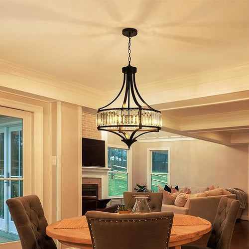 20" Modern Farmhouse Crystal Chandeliers - Image 2