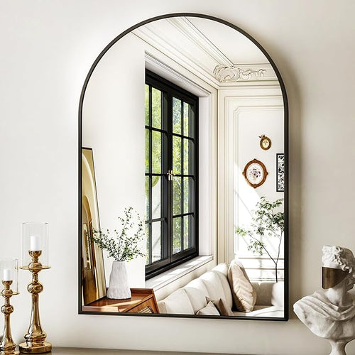 26"x38" Arched Wall Mirror for Bathroom, Living Room, Decorative Hanging Mirror - Image 2