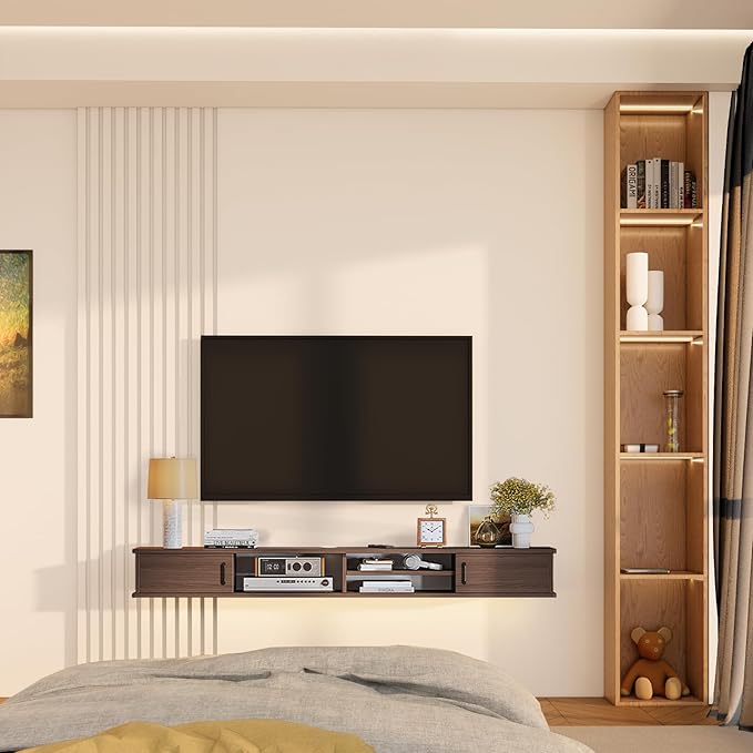 Floating TV Stand, Floating TV Shelf, Wall TV Cabinet, Floating Entertainment - Image 7