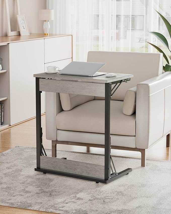 Tatub Folding TV Tray Table Set of 2, Small Sofa-Side Laptop Desk - Image 7