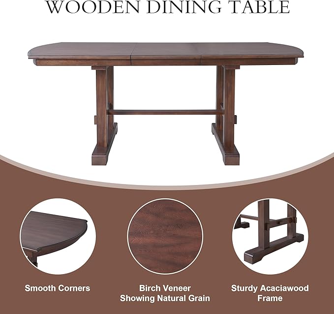 Ball & Cast 60"-78" Extendable Farmhouse Dining-Table - Image 8