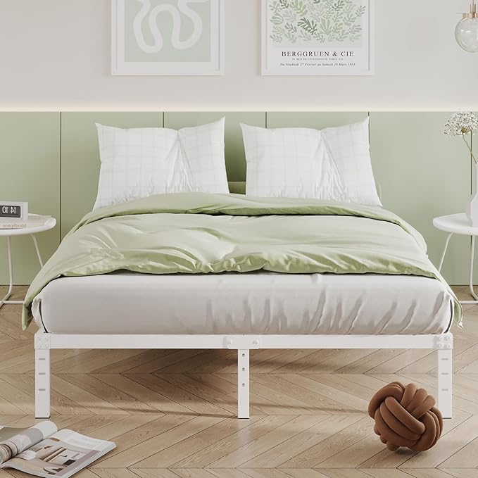 12 Inch Bed Frame Queen Size, Heavy Duty Steel Queen Bed Frame No Box Spring - Image 3