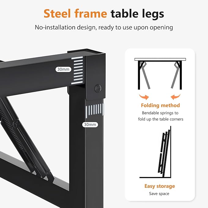 DlandHome Folding Desk Small Desk 31.5 inches Small Computer Desk - Image 4