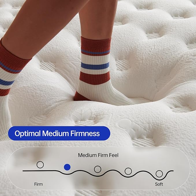 King Mattress, 14 Inch King Size Mattresses in a Box, Memory Foam Hybrid - Image 3