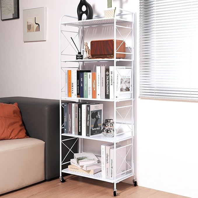 Foldable 5-Tier Metal Shelf - Image 4