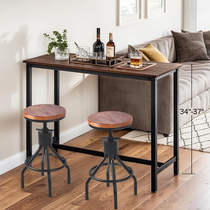 Industrial Rectangle Bar Table - Image 6