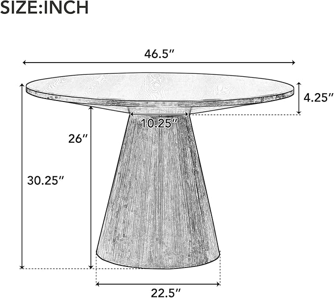 Wooden Kitchen Round Dining Table - Image 3