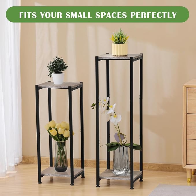 Extra Tall Plant Stand Indoor, 40 Inch Plant Stands, 2 Tier Metal Plant Stand - Image 6