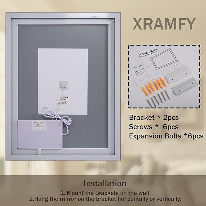30'' x 40'' LED Bathroom Mirror - Image 6