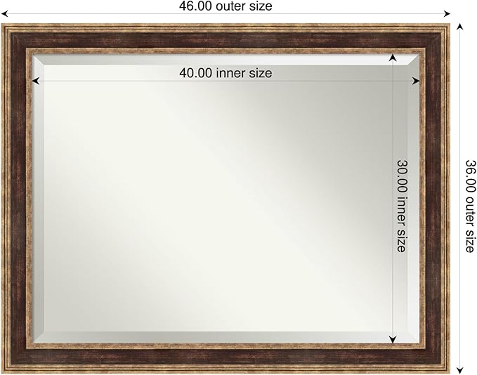 Amanti Art Bronze Bathroom Mirror - Image 3