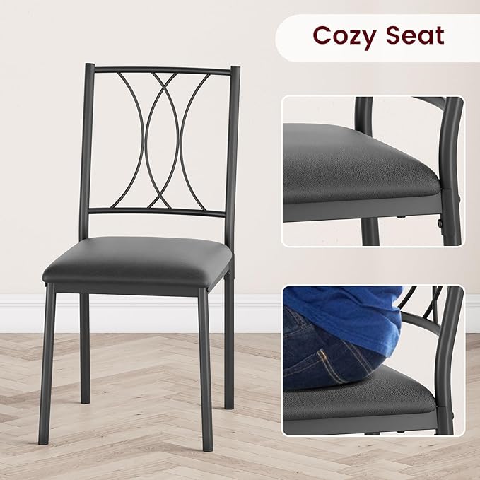 IDEALHOUSE Dining Table Set for 4, Kitchen Table and Chairs Set for 4, - Image 3