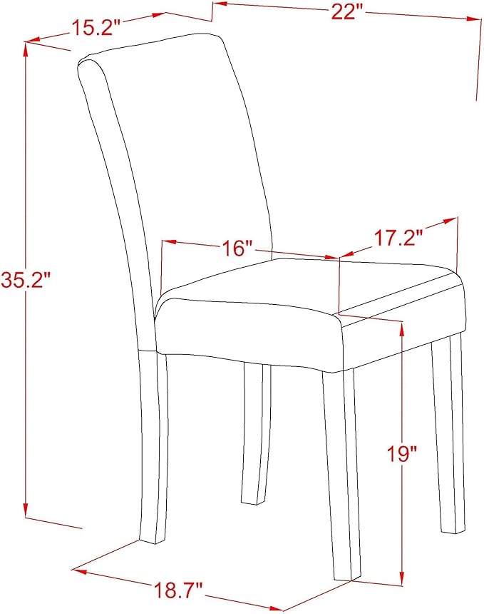 X02DA-208-12 - 5-Pc Kitchen Table Set includes an Extendable Rectangle Kitchen - Image 25