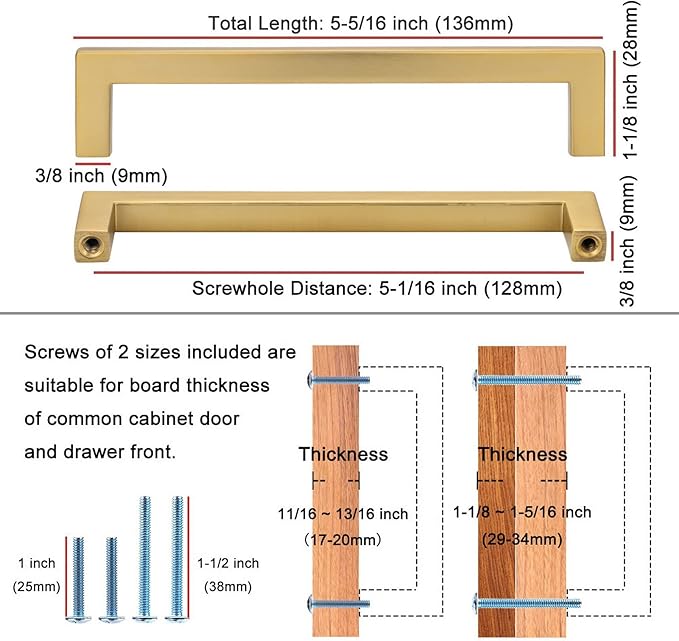 KOOFIZO Solid Square Bar Cabinet Handle - Image 2