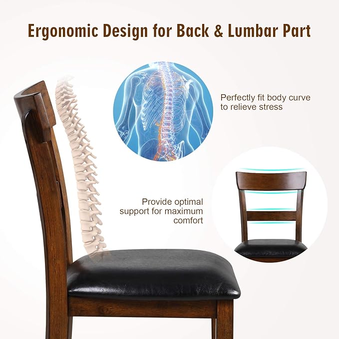 COSTWAY Barstools Set of 4, 25.5-Inch Counter Height Chair - Image 10