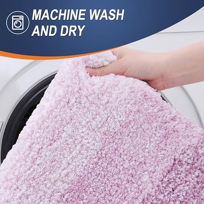 OLANLY Bathroom Runner Rugs 59x17, Extra Soft Absorbent Microfiber Bath Rugs - Image 5