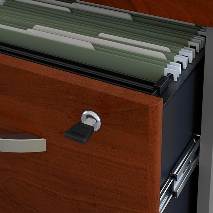 Bush Business Furniture Series C 3 Drawer Mobile File Cabinet in Hansen Cherry - Image 4