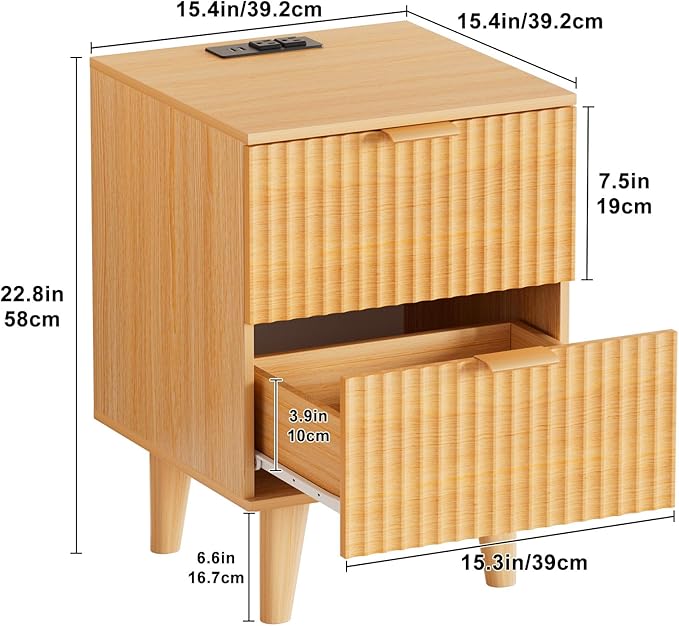 Urban Deco Fluted Nightstand - Image 2