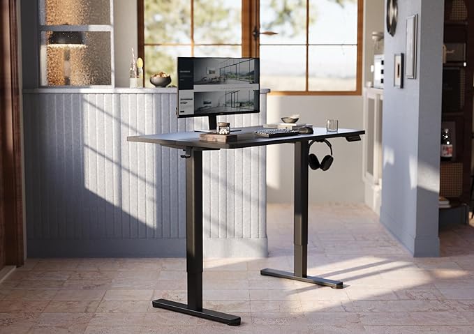 YDN Electric Standing Desk, 40x24 Inch Adjustable Height Stand up Desk - Image 2