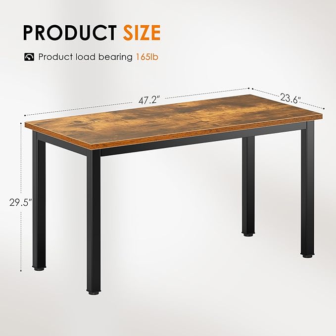 DlandHome 47inches Computer Desk Home Office Table Writing Desk Study Table - Image 3