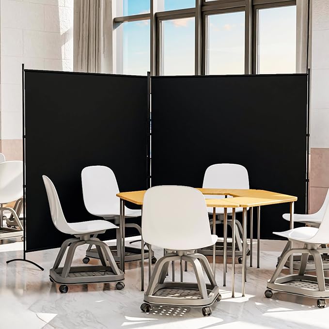 Room Divider 126''W x 71''H Large 2 Panel Privacy Screen - Image 7