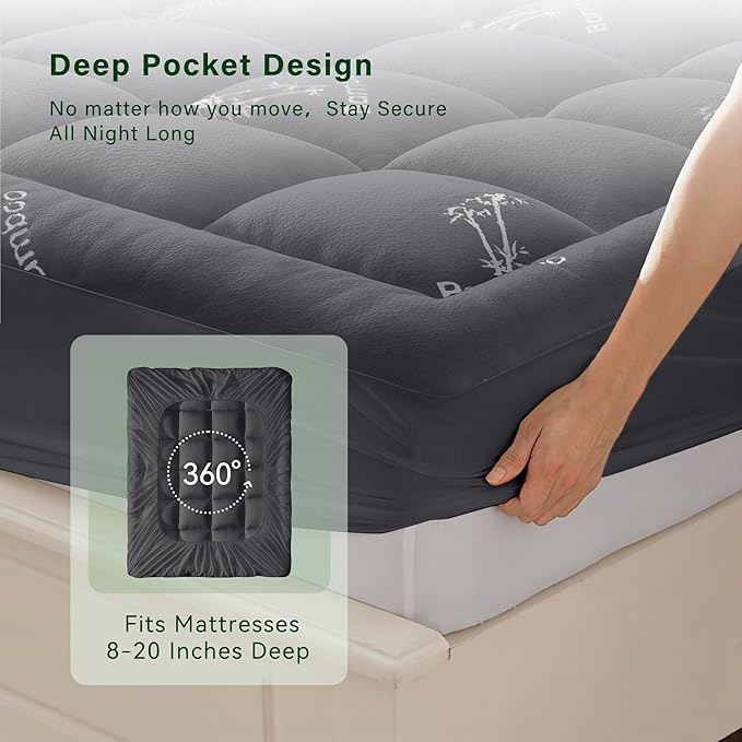 Anluoer Memory Foam Mattress Topper Twin - Image 6