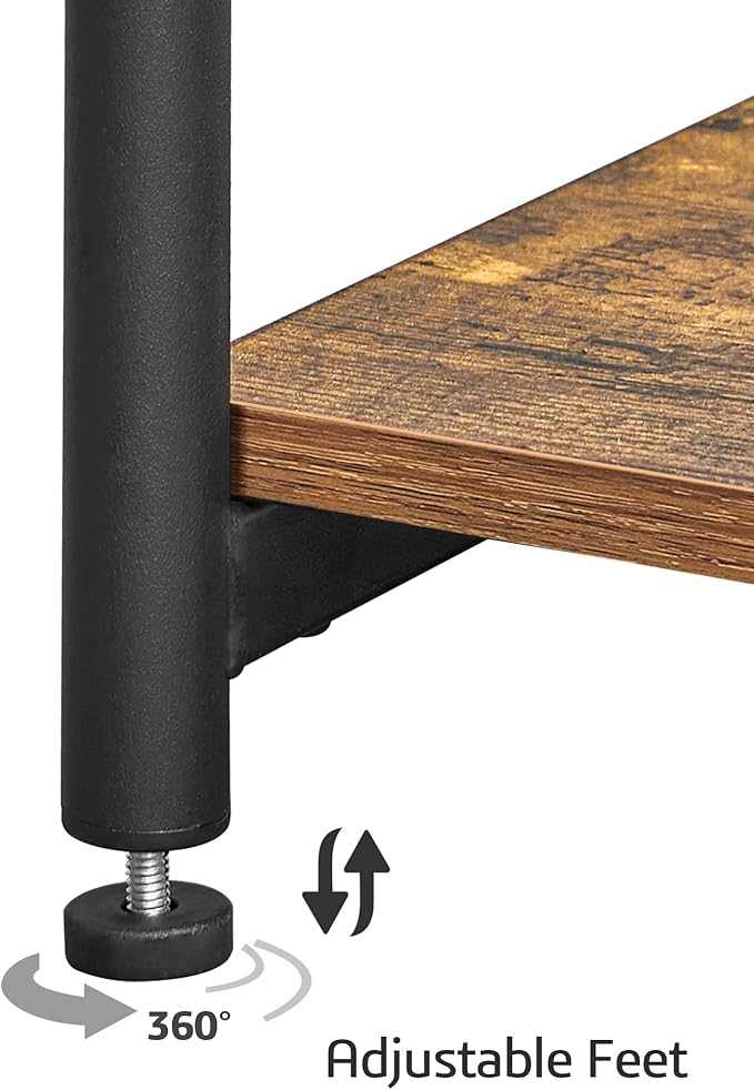 TUTOTAK End Table with Charging Station, Nightstand, 3-Tier Couch Side Table - Image 8