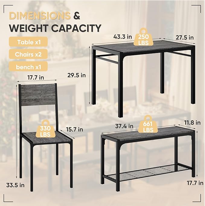Shahoo Kitchen Table and 2 Chairs - Image 8