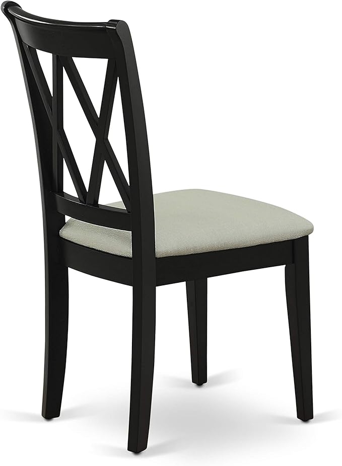 East West Furniture LGCL5-BLK-C 5 Piece Dining Table Set - Image 11