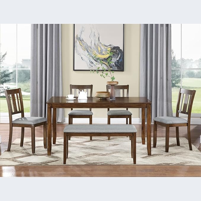 KEIKI 6-Piece Standard Height Dining Table Set - Image 2