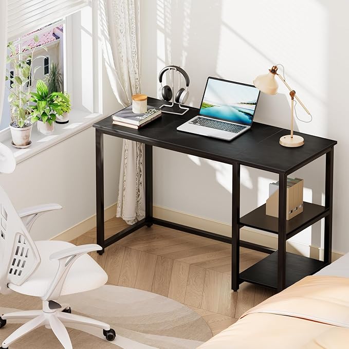 SINPAID 40'' Gaming Desk with Shelves, Small Computer Desk, Escritorios para - Image 7