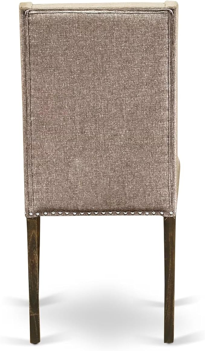 East West Furniture V797FL716-6 6 Piece Dining Table Set Contains a Rectangle - Image 13