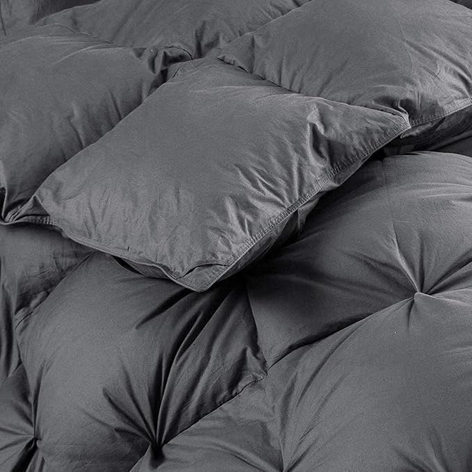 Luxurious Heavyweight Goose Down Feather Fiber Comforter Duvet Insert, - Image 7