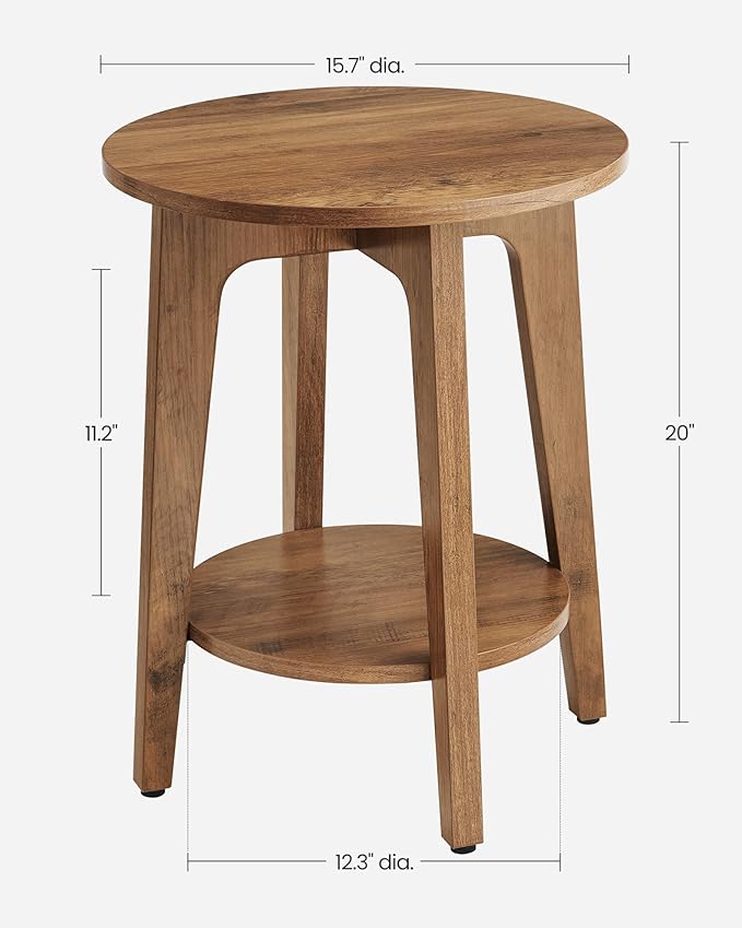 VASAGLE Side Table, Small Round End Table - Image 3