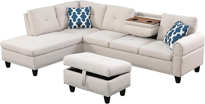 Ball & Cast 98" L Shaped Sectional Couch - Image 9