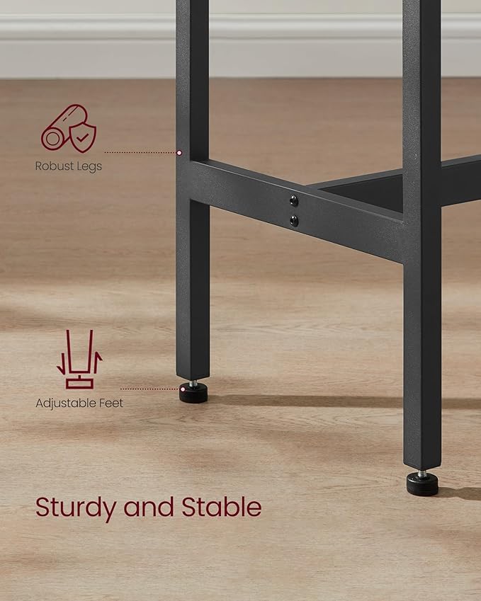 VASAGLE Bar Table, Narrow Long Kitchen Dining Table, Sturdy Metal Frame - Image 7