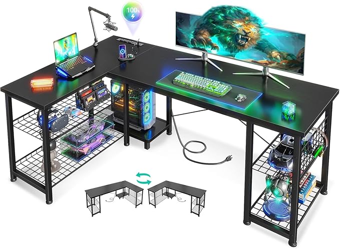 Casaottima 51 Inch L Shaped Gaming Desk - Image 9