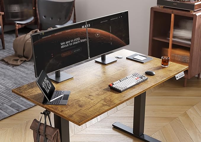 Seang Electric Standing Desk Adjustable Height, 55 x 24 Inch Sit Stand Desk - Image 5